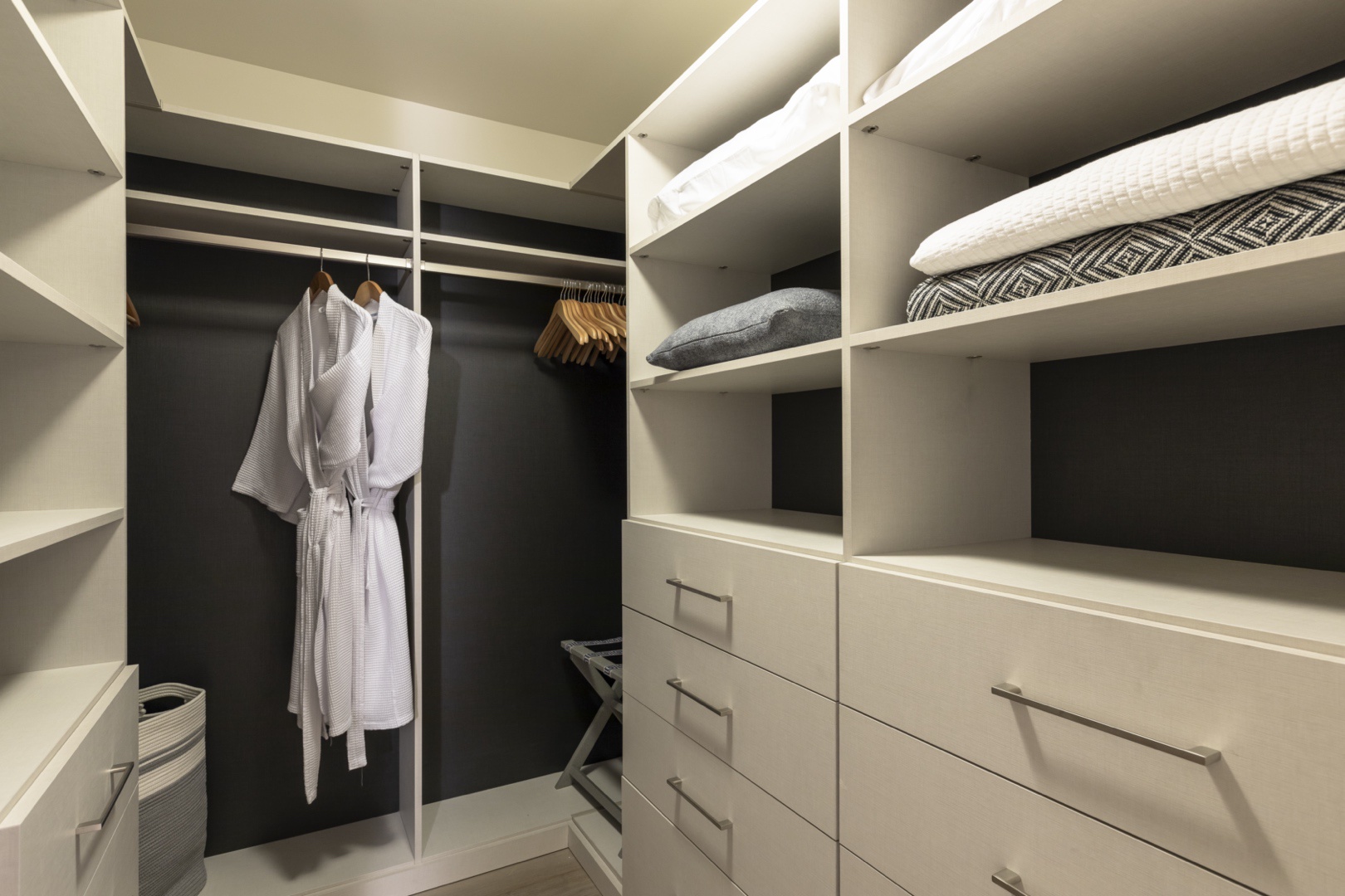 Kailua Kona Vacation Rentals, 3BD Palm Villa (130B) at Four Seasons Resort at Hualalai - Private walk-in closet showcasing ample storage space