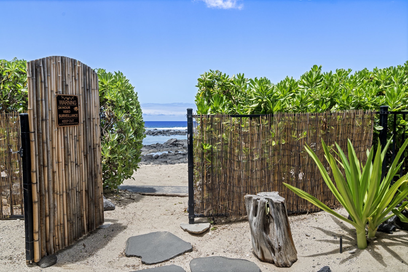 Kailua Kona Vacation Rentals, Mermaid Cove - Private gated beach access directly from the backyard—just steps to sun, sand, and sea.