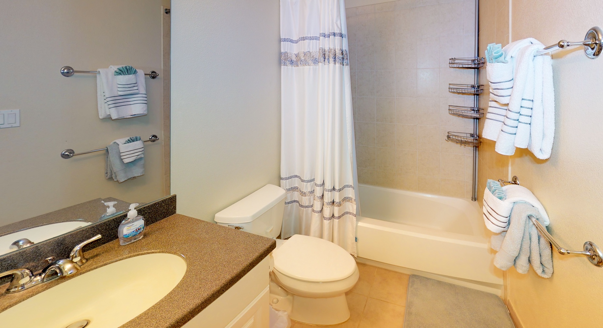 Kapolei Vacation Rentals, Ko Olina Kai 1065E - The second guest bathroom with a shower.