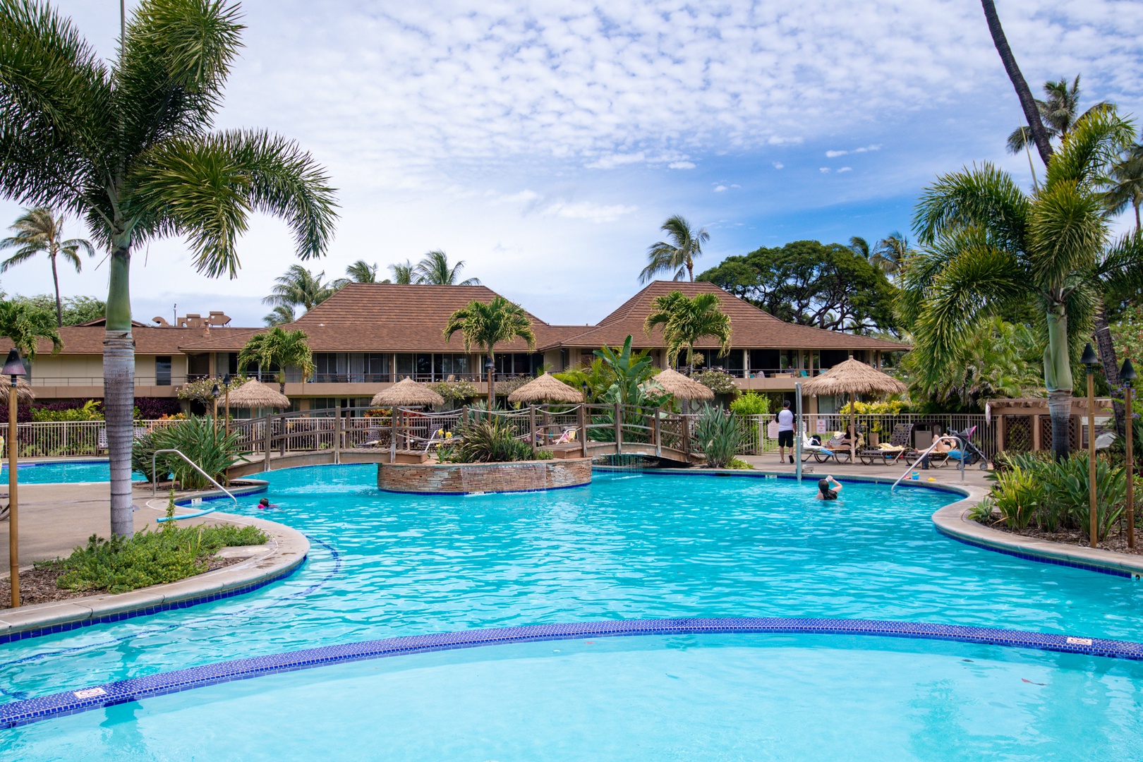 Lahaina Vacation Rentals, Maui Kaanapali Villas B225 - Relax in the pool or under the tiki huts