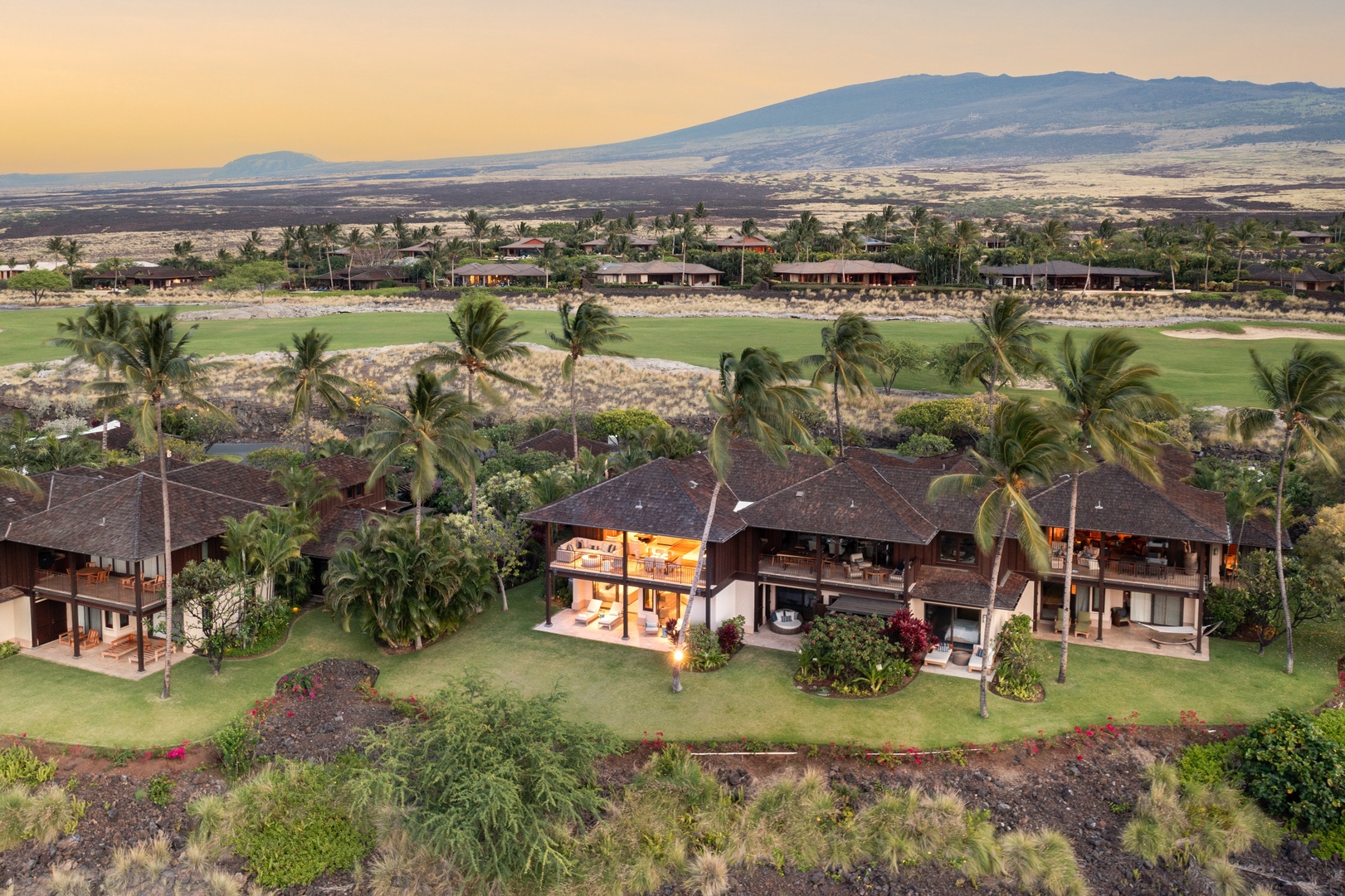 Kailua-Kona Vacation Rentals, 3BD Hali'ipua Villa (120) at Four Seasons Resort at Hualalai - Aerial View of this spectacular tropical villa