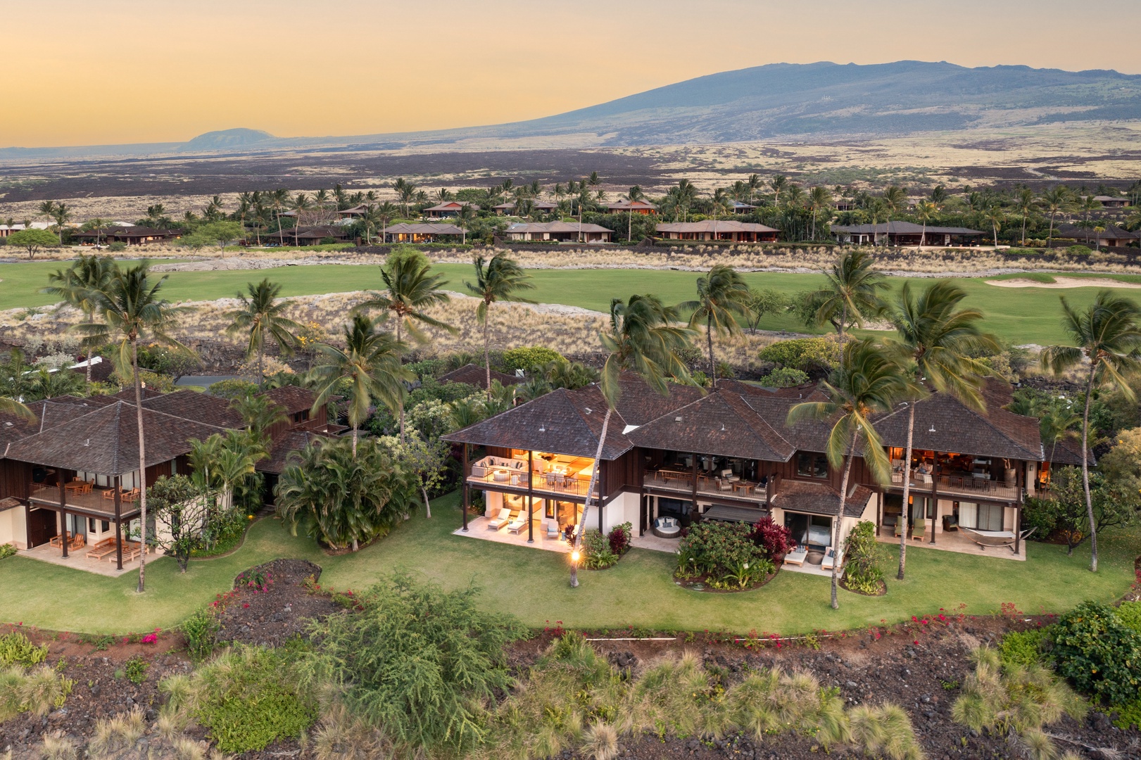 Kailua-Kona Vacation Rentals, 3BD Hali'ipua (120) Villa at Hualalai Resort - Aerial View of this spectacular tropical villa