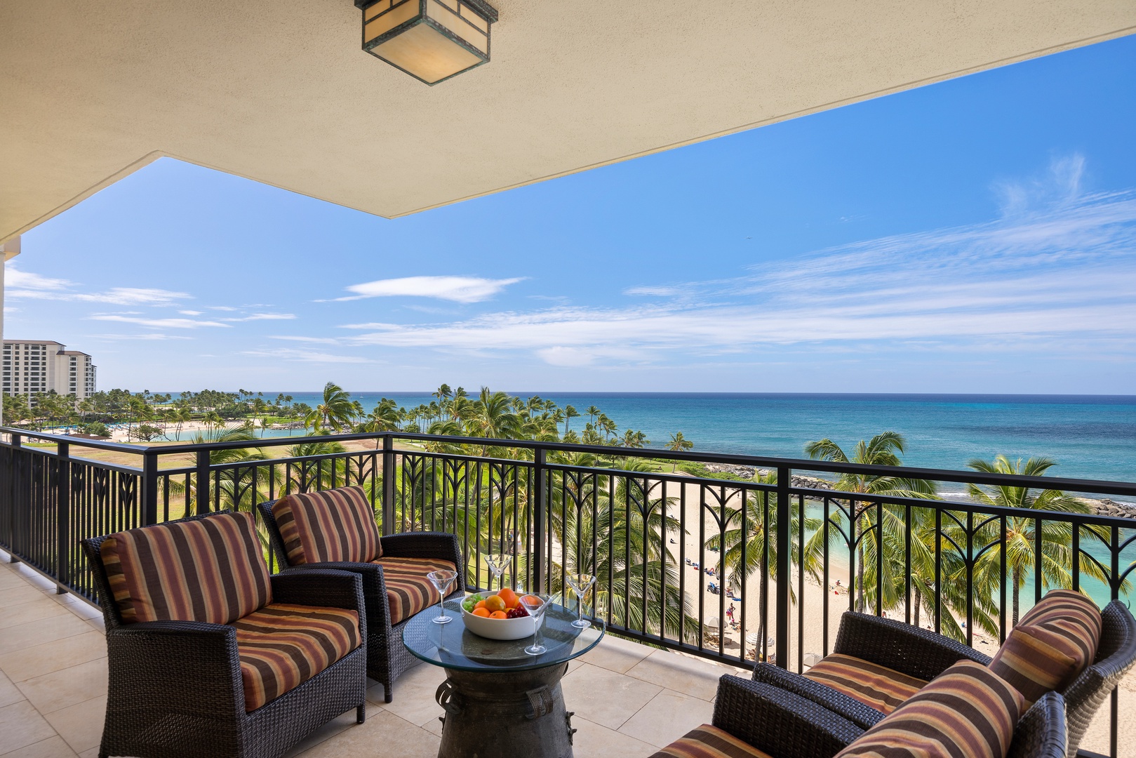 Kapolei Vacation Rentals, Ko Olina Beach Villas B609 - Sip your morning coffee on your private lanai while watching waves kiss the sandy shore below, surrounded by swaying palms.
