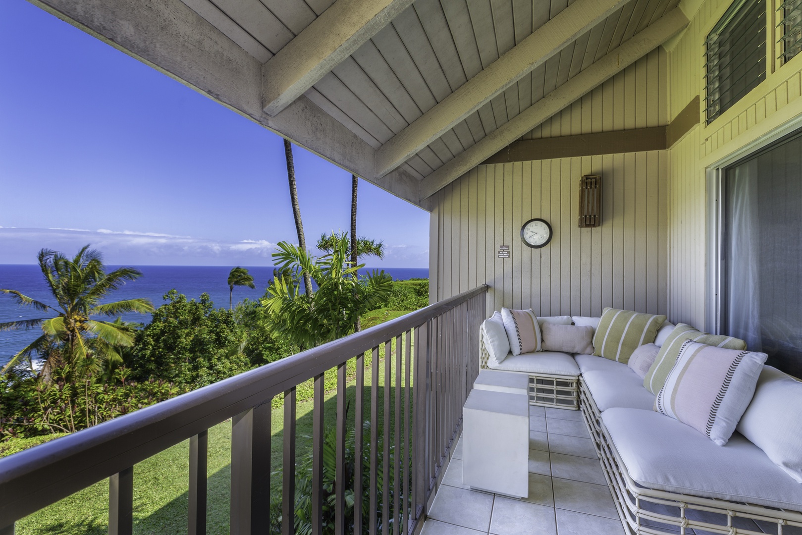 Princeville Vacation Rentals, Pali Ke Kua 207 - Private lanai with mesmerizing views for guaranteed relax.