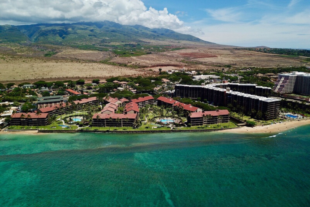 Lahaina Vacation Rentals, Papakea B-105 - The aerial view of the complex.