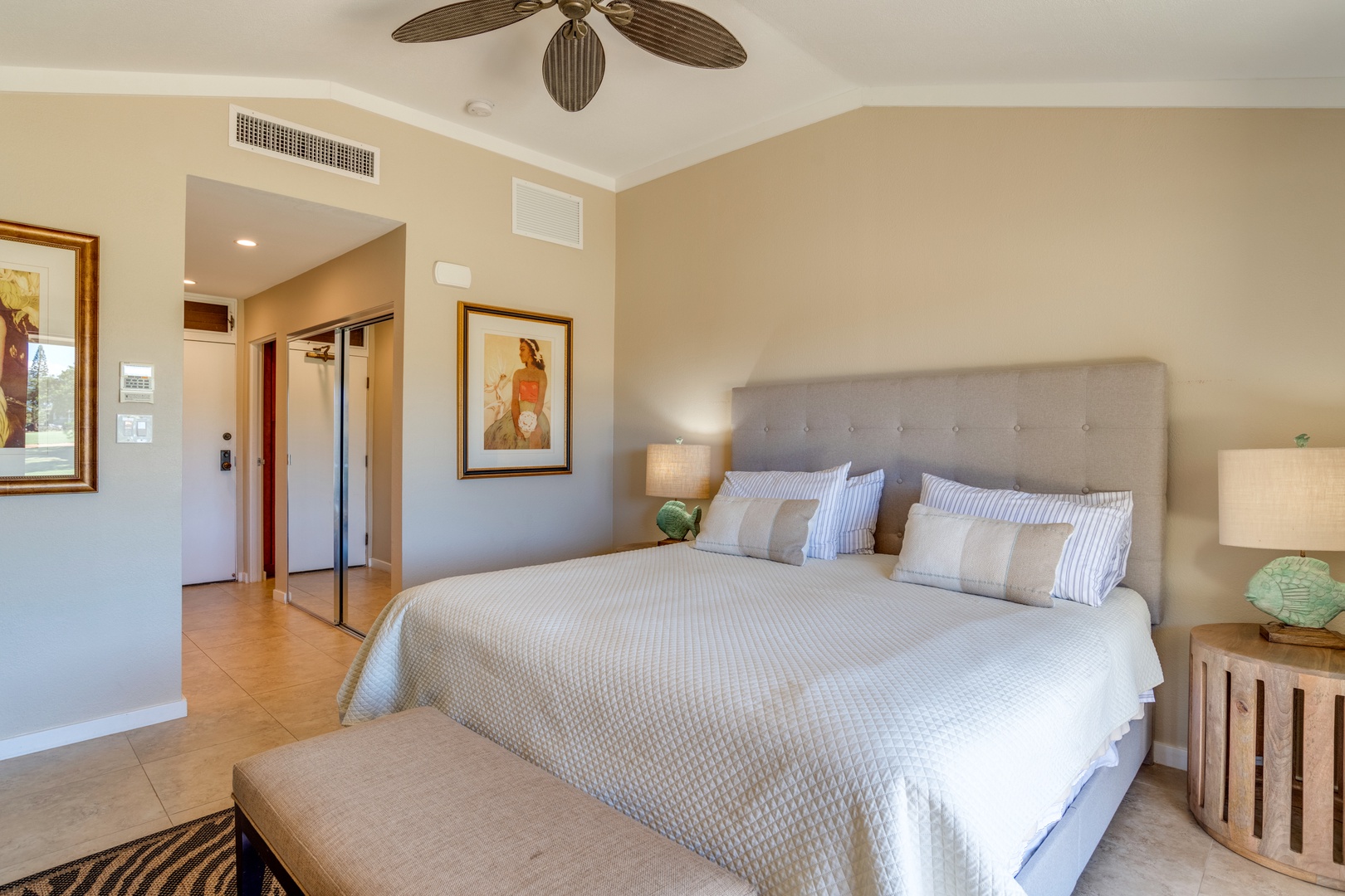 Lahaina Vacation Rentals, Kapalua Golf Villas 15P3-4 - Large guest bedroom now with a king bed and a huge walk-in closet