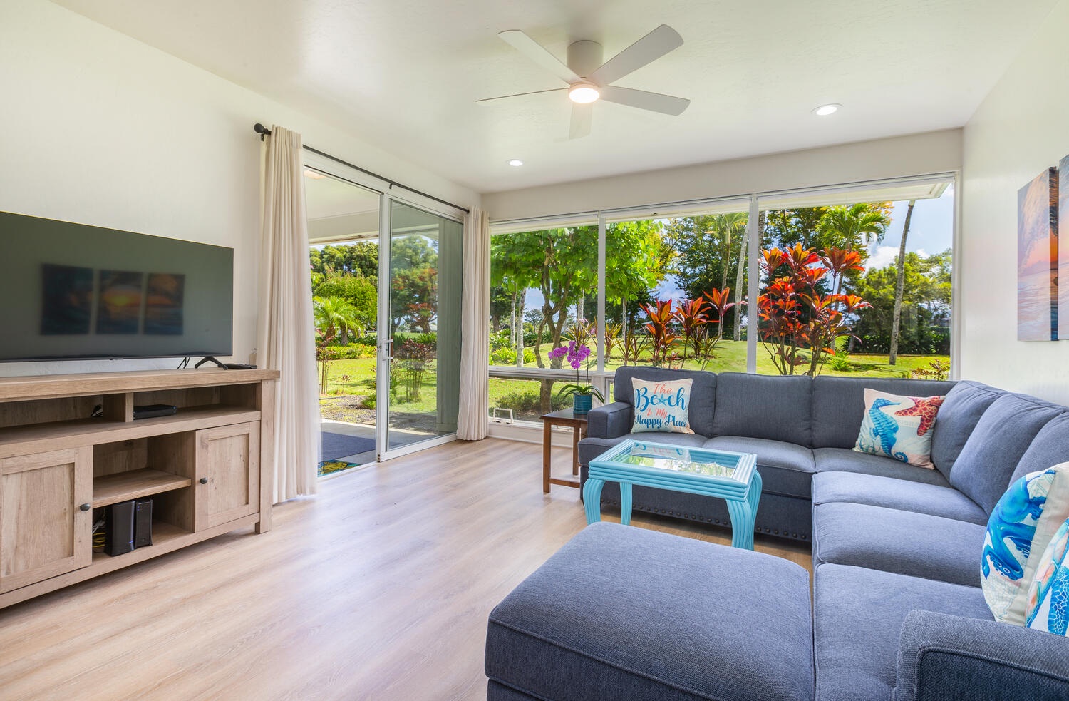 Princeville Vacation Rentals, Emmalani Court 414 - Relax and enjoy the natural light from the comfort of the living room
