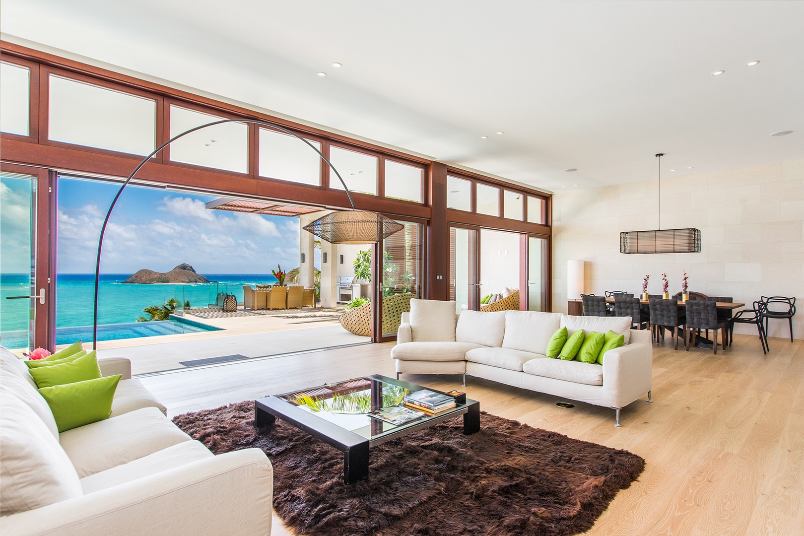 Kailua Vacation Rentals, Lanikai Hillside Estate - Open Living Room