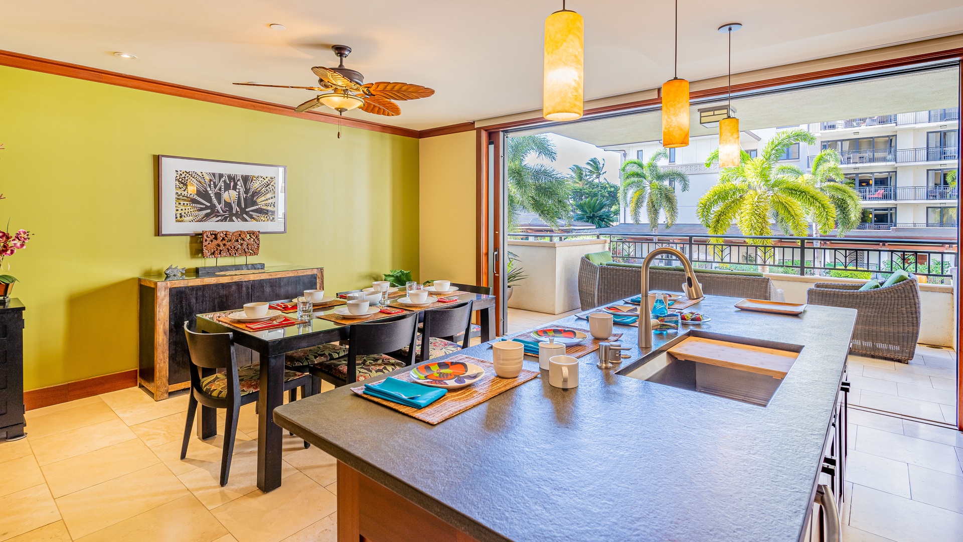 Kapolei Vacation Rentals, Ko Olina Beach Villas O224 - Dine in elegance with the experience of indoor/ outdoor living.