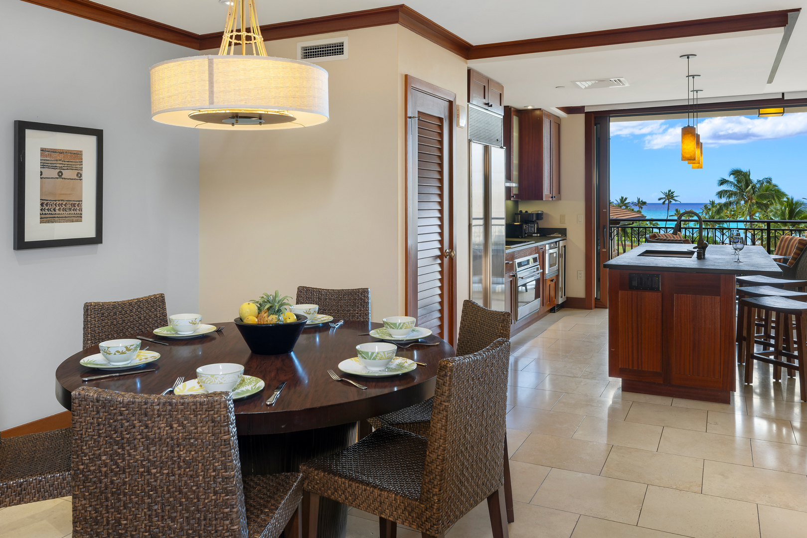 Kapolei Vacation Rentals, Ko Olina Beach Villas O505 - Open-living floor plan where you can enjoy views from every space.