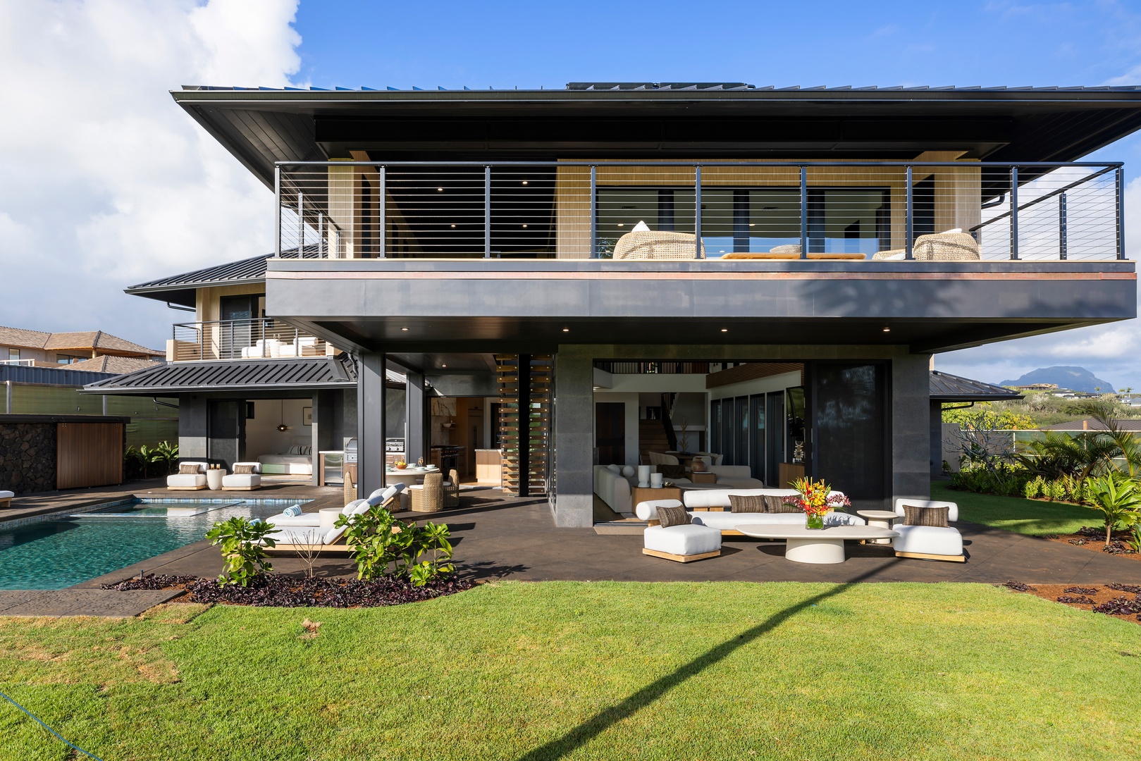 Koloa Vacation Rentals, Hale o ka Nene - The covered lanai offers shaded retreats and open-air living designed for memorable outdoor gatherings.