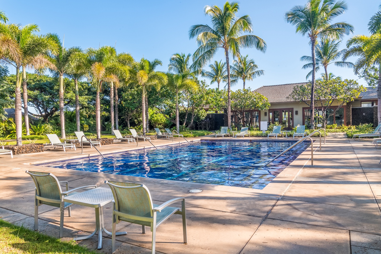 Kamuela Vacation Rentals, Kulalani 1701 at Mauna Lani - Kulalani Lap Pool Dabbled in Morning Light