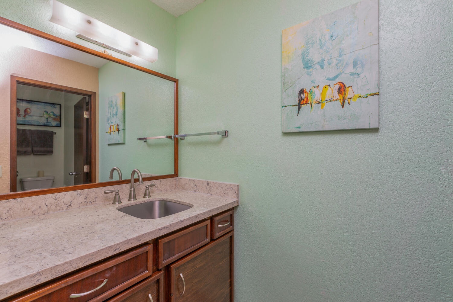 Princeville Vacation Rentals, Hideaway Haven Suite - Ensuite bathroom with a vanity space and a single sink