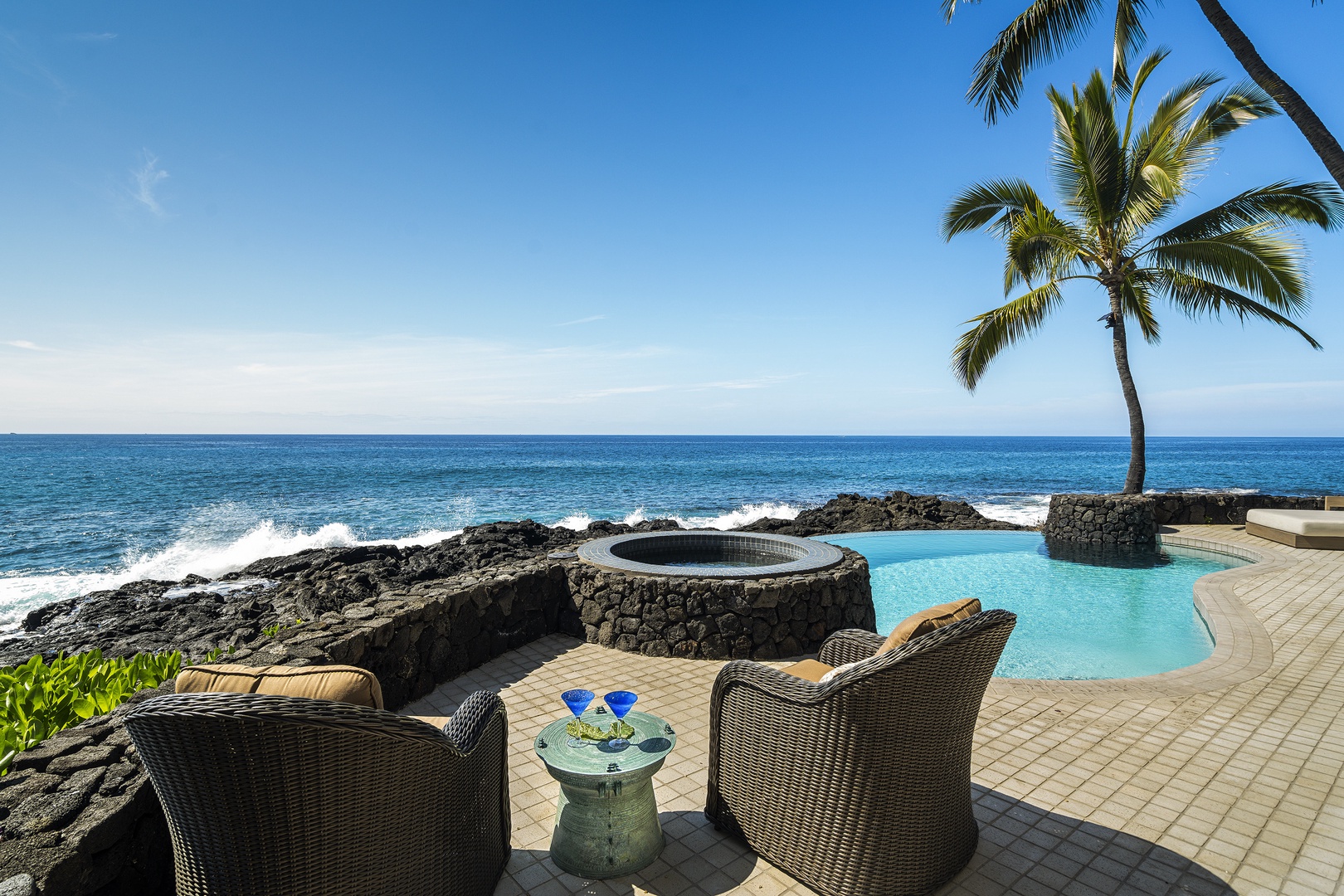 Kailua Kona Vacation Rentals, Ali'i Point #9 - Take a seat at the waters edge with your favorite cocktail!