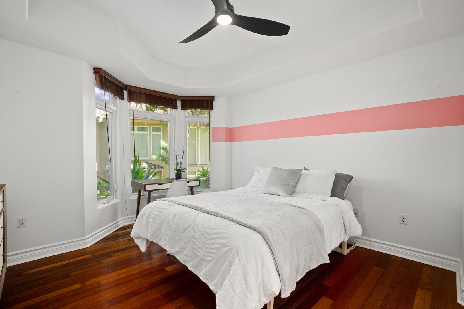 Princeville Vacation Rentals, Kaiulani #8 - Someone gets this bright bay-window room, and they'll be glad it was them.