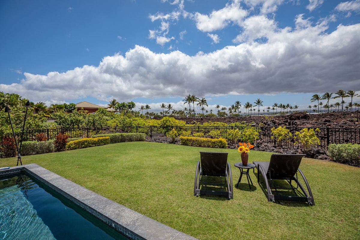 Kamuela Vacation Rentals, Laule'a at the Mauna Lani Resort #11 - Sun lounges beside the pool for sunbathers!