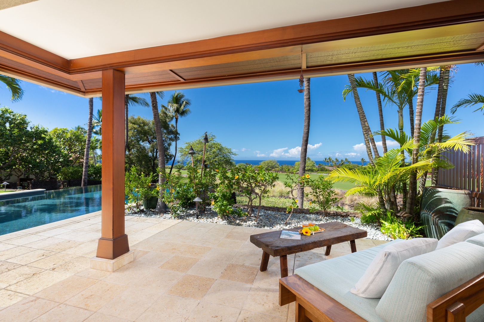 Kailua Kona Vacation Rentals, 4BD Hainoa Estate (102) at Hualalai Resort - Exquisite views when lounging on the primary bedroom lanai
