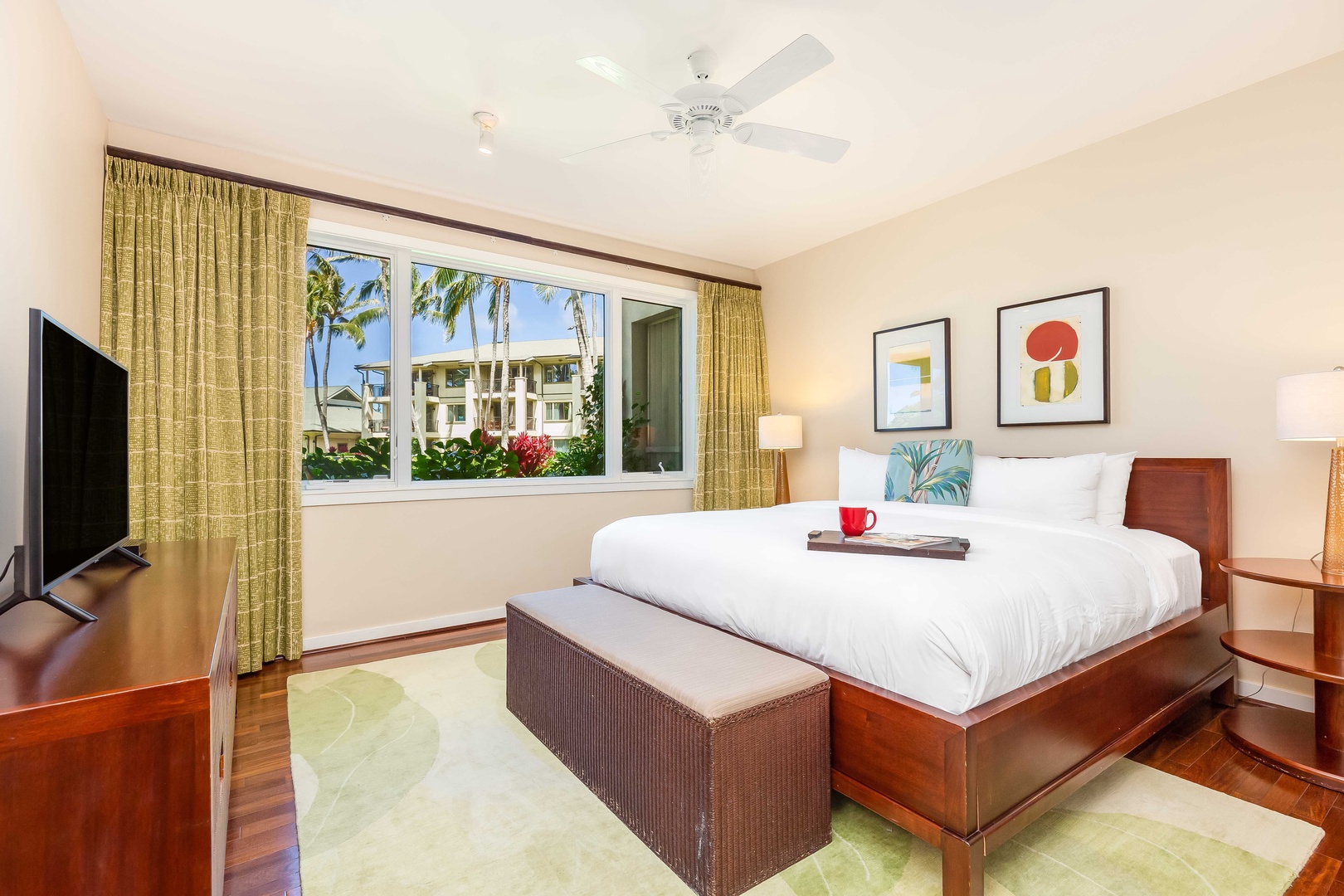 Kahuku Vacation Rentals, Turtle Bay Villas 108 - Bedroom with view