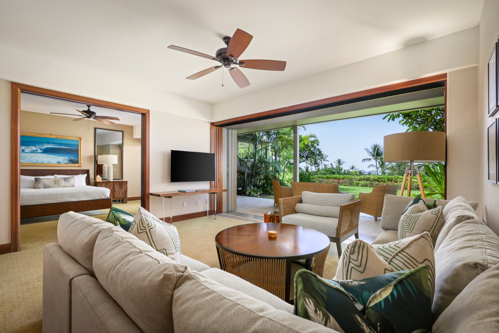 Kailua Kona Vacation Rentals, 3BD Ke Alaula (210B) Villa at Hualalai Resort - Bonus room into primary bedroom suite (doors close for privacy).