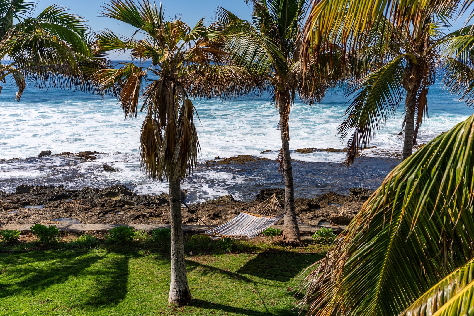Waianae Vacation Rentals, Oceanfront Luxury Dream Estate - Crashing waves and natural lava rocks line this dramatic oceanfront setting.