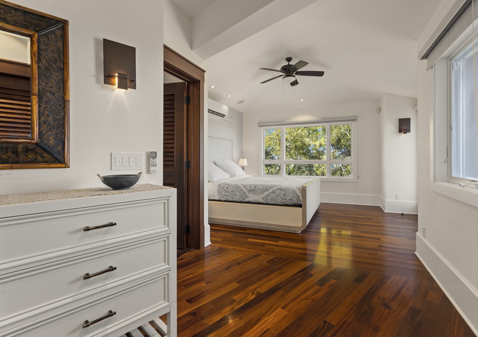 Kailua Vacation Rentals, Lanikai Villa** - This spacious primary bedroom is fit for luxurious living