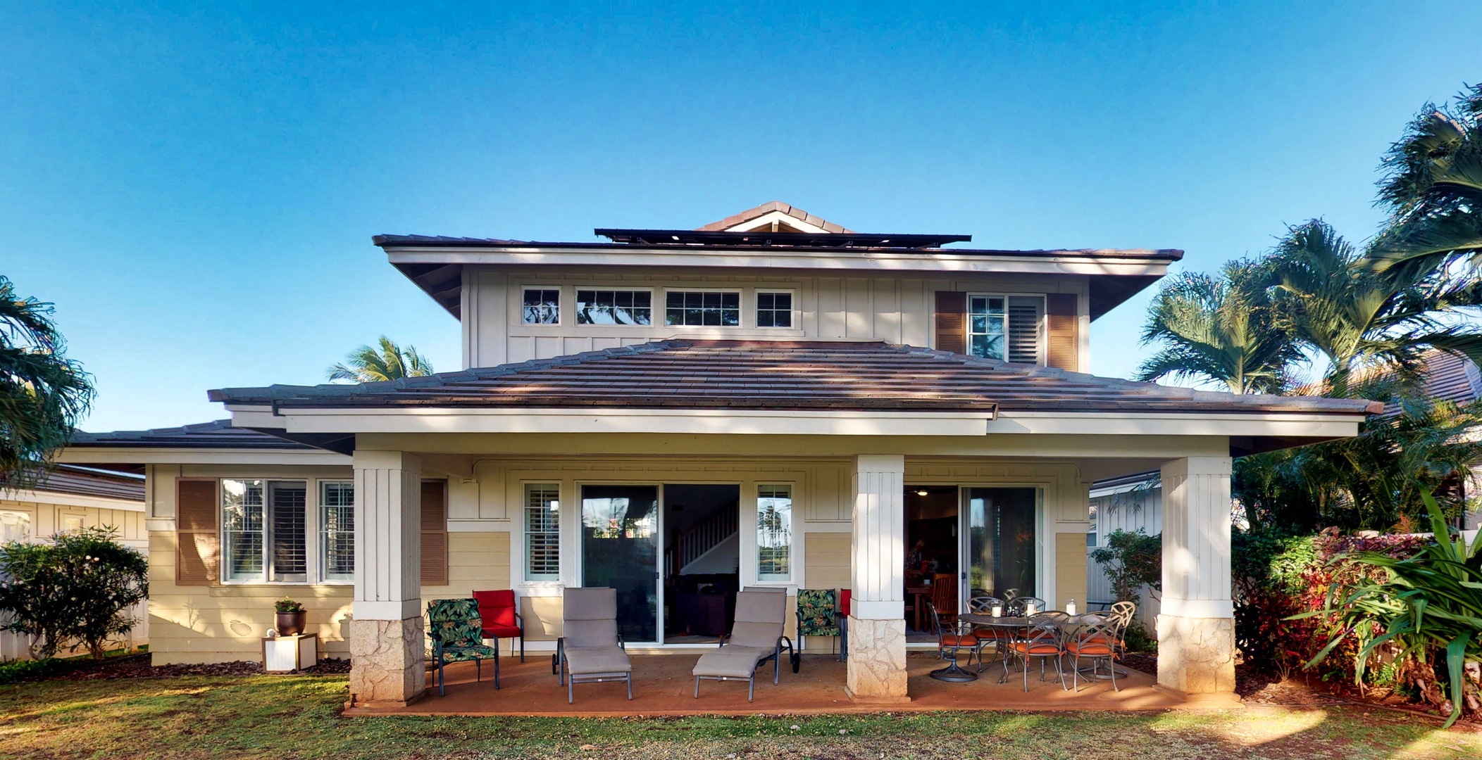 Kapolei Vacation Rentals, Ko Olina Kai Estate #17 - Backyard view of your home, from the Golf Course.