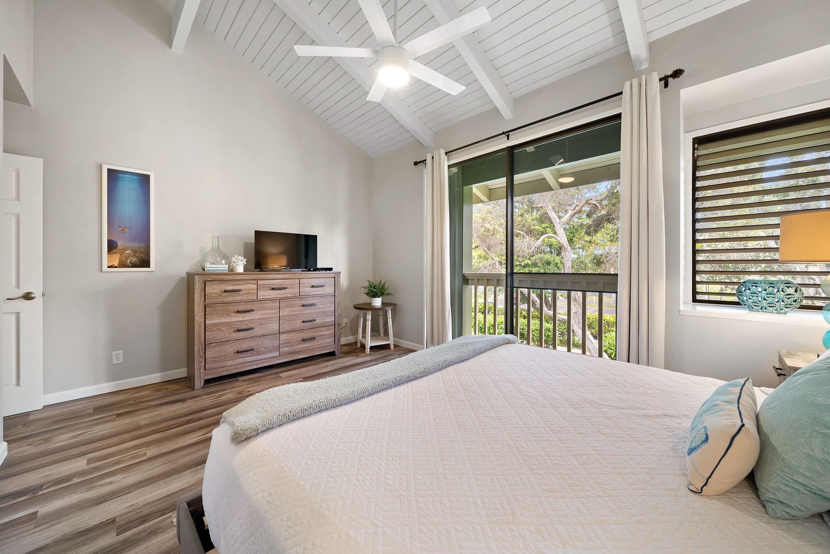 Kahuku Vacation Rentals, Kuilima Estates West #120 - Mountain views from your king size bed.