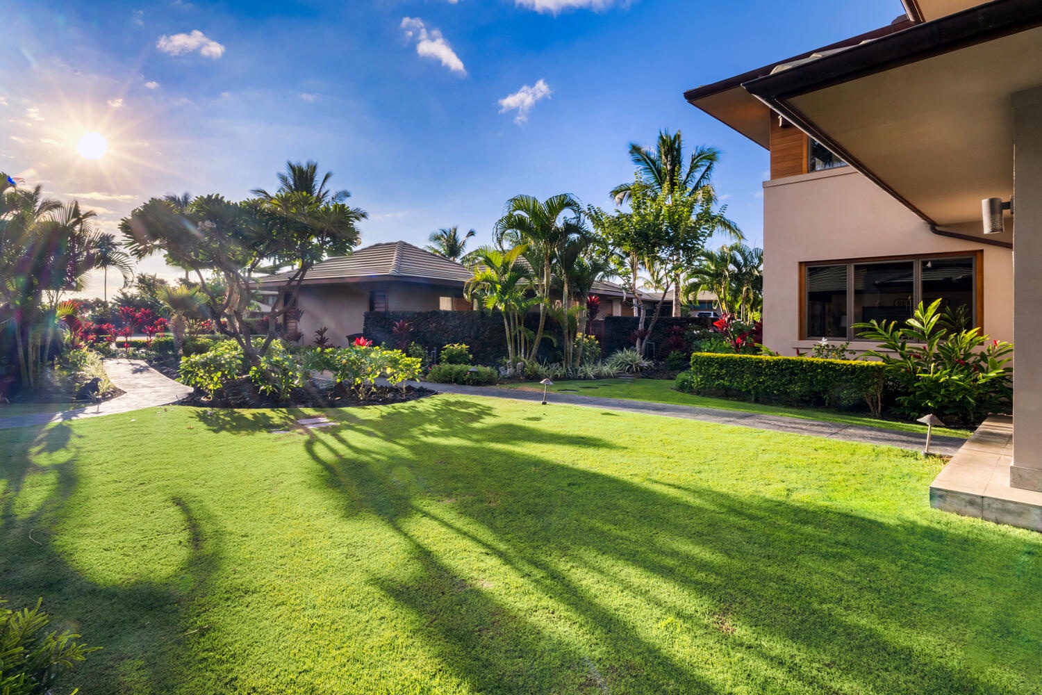 Kamuela Vacation Rentals, Laule'a at the Mauna Lani Resort #14 - Spacious grassy lawn ideal for family playtime or a peaceful stroll.