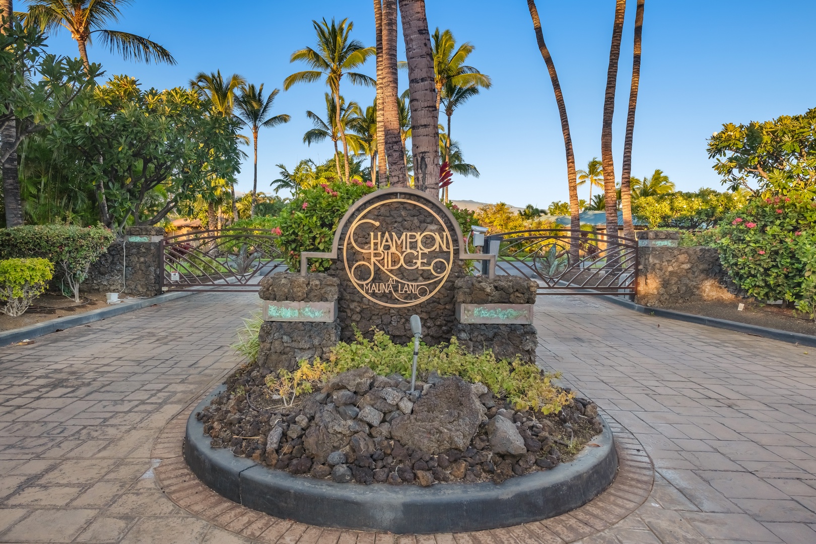 Kamuela Vacation Rentals, Champion Ridge Elegance - Grand entrance to Champion Ridge gated community in the desirable Mauna Lani neighborhood