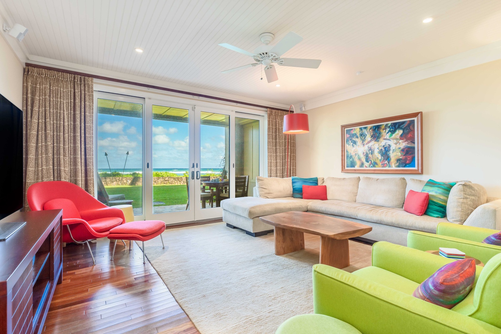 Kahuku Vacation Rentals, Turtle Bay Villas 116 - Stunning views from the comfort of the living room