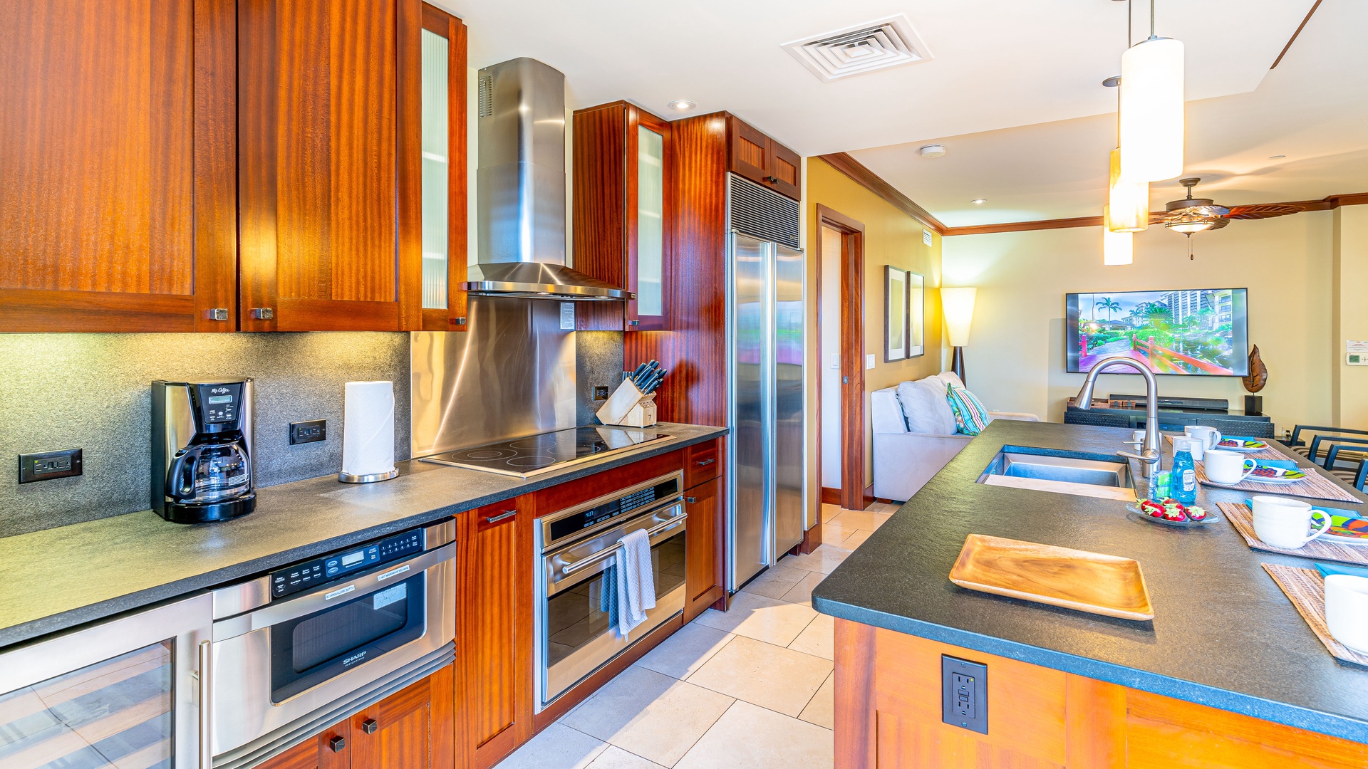 Kapolei Vacation Rentals, Ko Olina Beach Villas O224 - The kitchen has all the amenities you need for your culinary adventures.