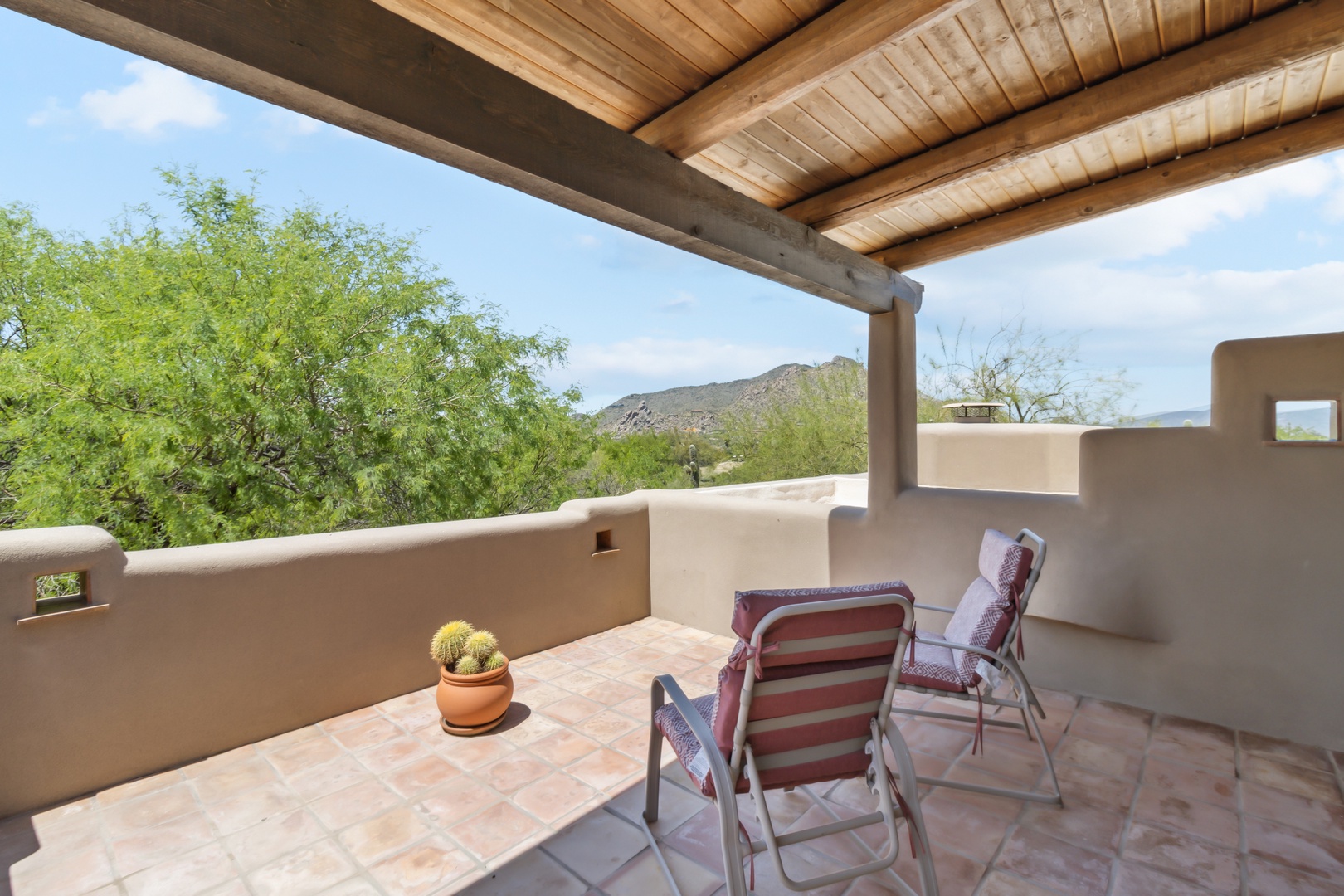 Scottsdale Vacation Rentals, Boulders Hideaway Villa - Delightful patio off the second guest bedroom where you can enjoy some vitamin D and a cup of coffee