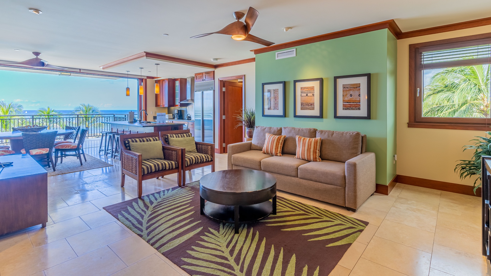 Kapolei Vacation Rentals, Ko Olina Beach Villas B410 - Relax and bring your favorite book or enjoy a movie night.