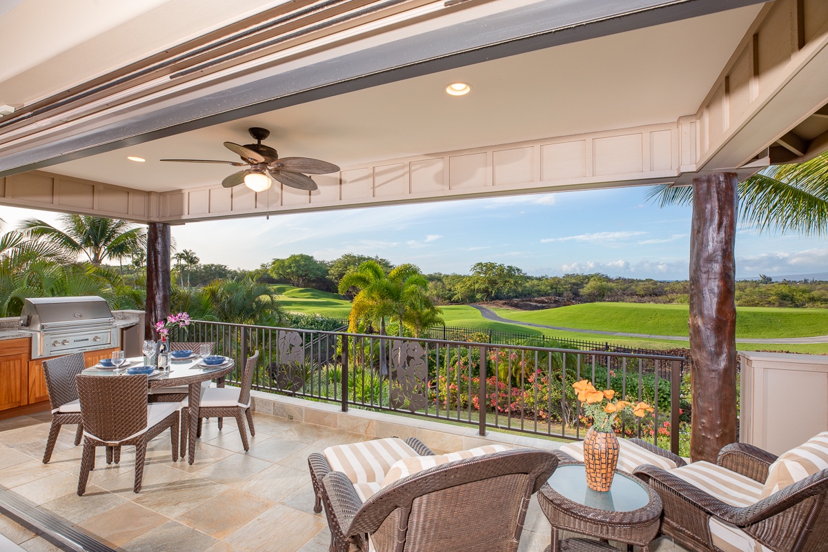 Kamuela Vacation Rentals, Mauna Lani KaMilo #311 - Gorgeous golf views from the lanai