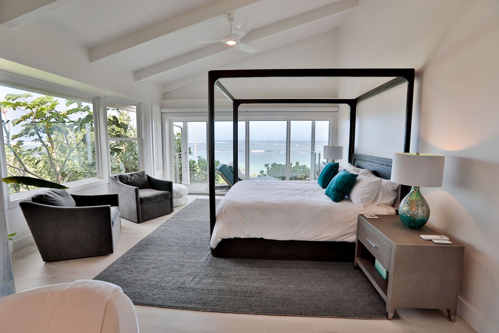 Waialua Vacation Rentals, Sea of Glass* - 2nd Primary Bedroom with beautiful ocean views