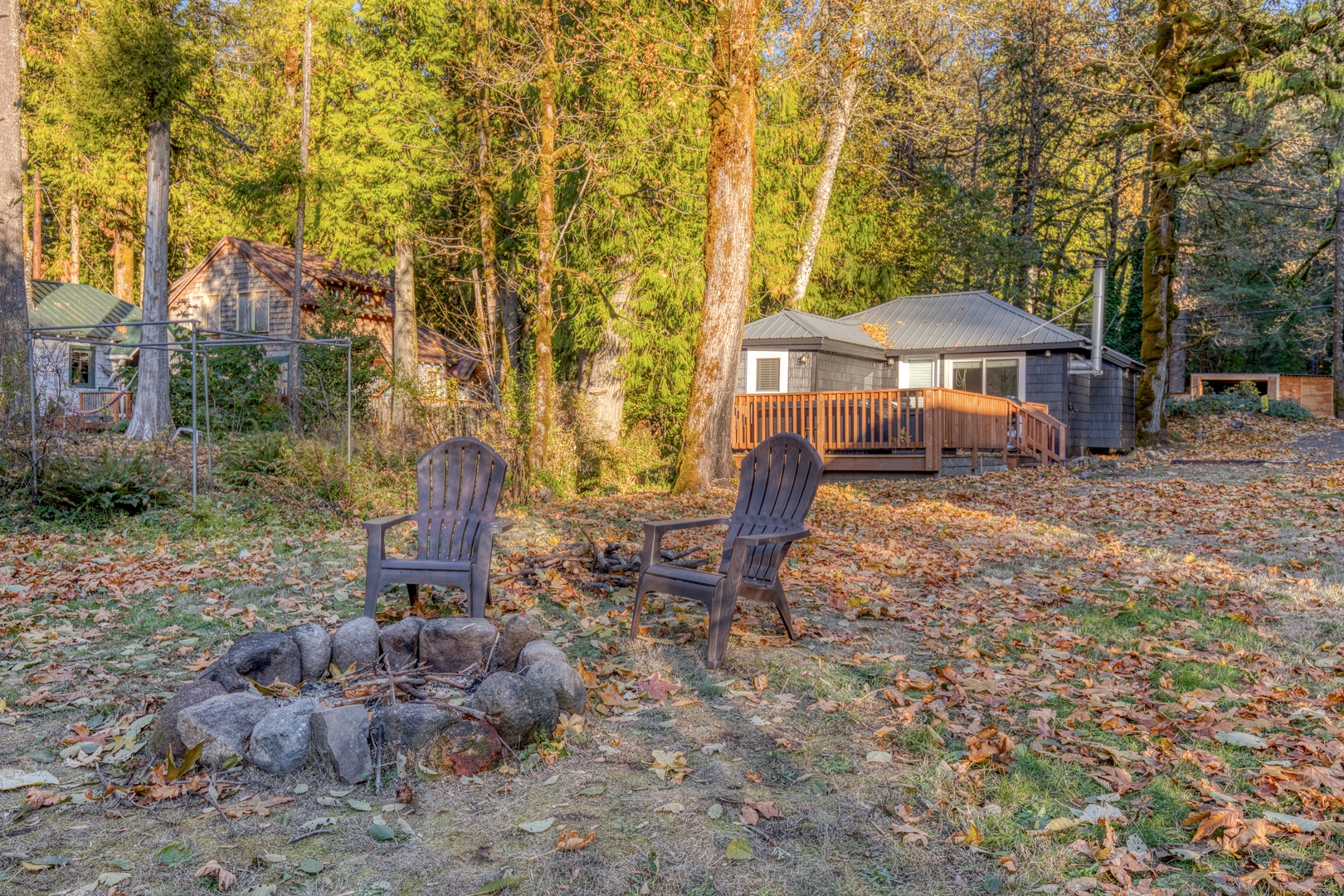 Rhododendron Vacation Rentals, Riverbend Cabin #1 - Fire pit