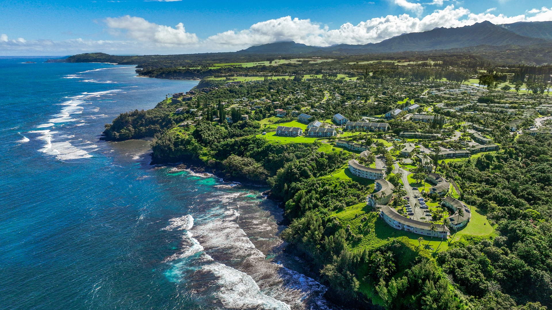 Princeville Vacation Rentals, Alii Kai 7201 - Aerial shot of the area.