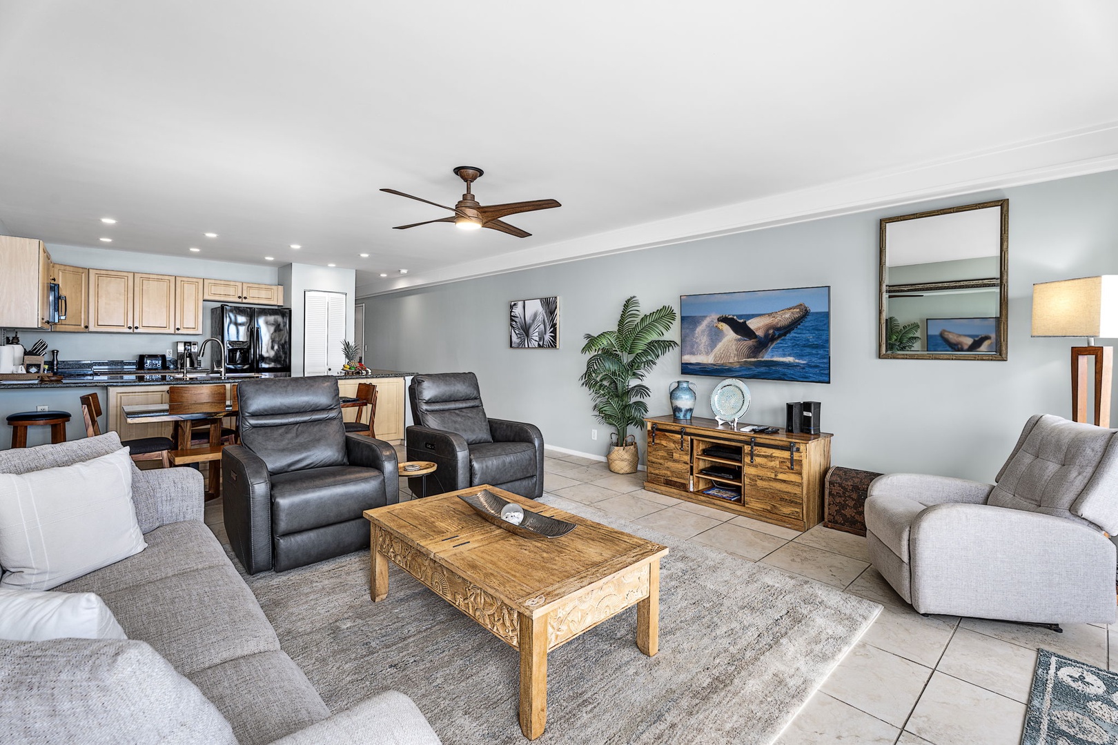 Kailua Kona Vacation Rentals, Sea Village 1105 - • Coastal-chic design with cooling A/C and high-speed WiFi—ideal for both remote work and vacation mode.