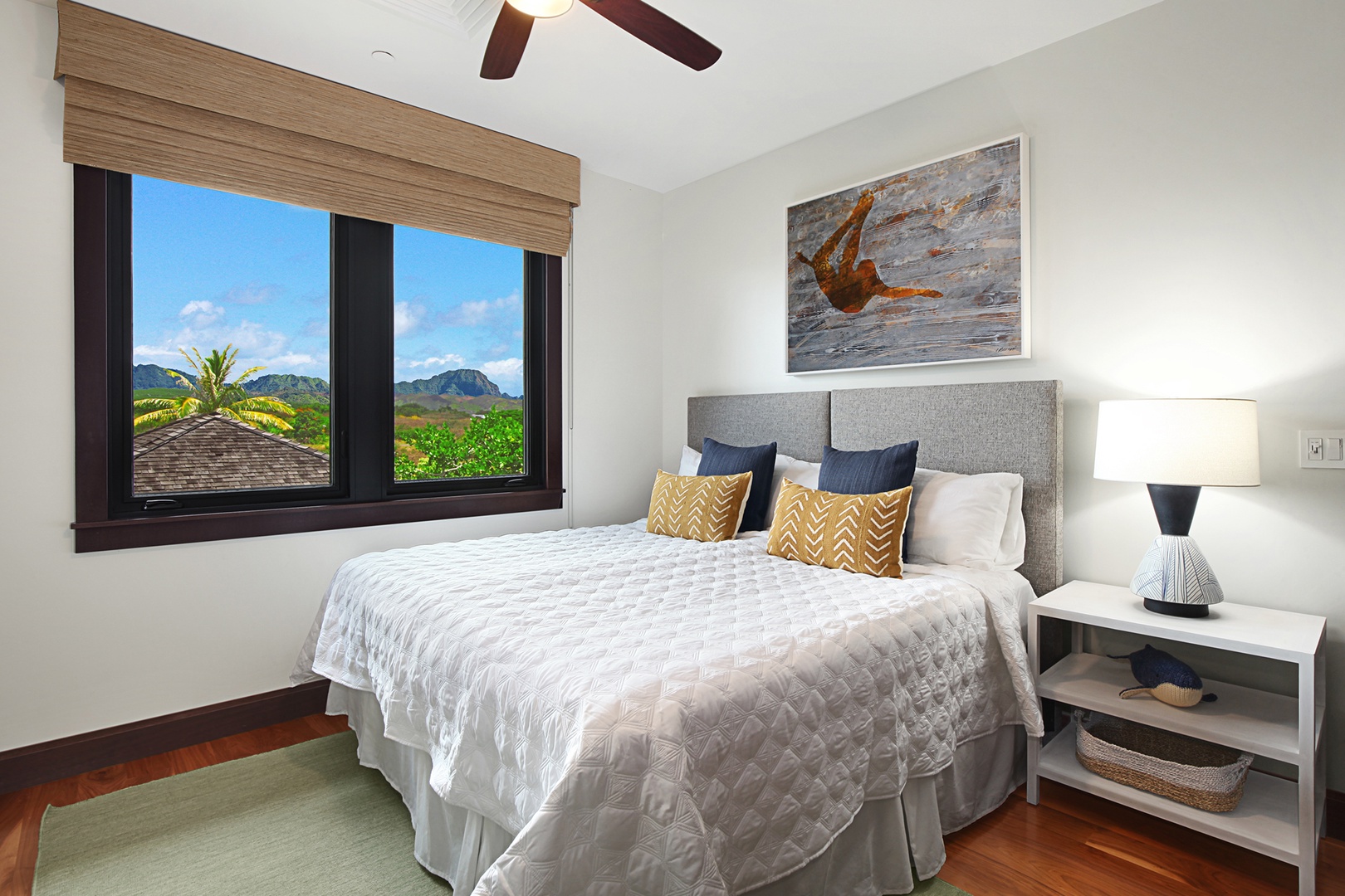 Koloa Vacation Rentals, Kainani Villa #8 - Second bedroom with twins converted to a king