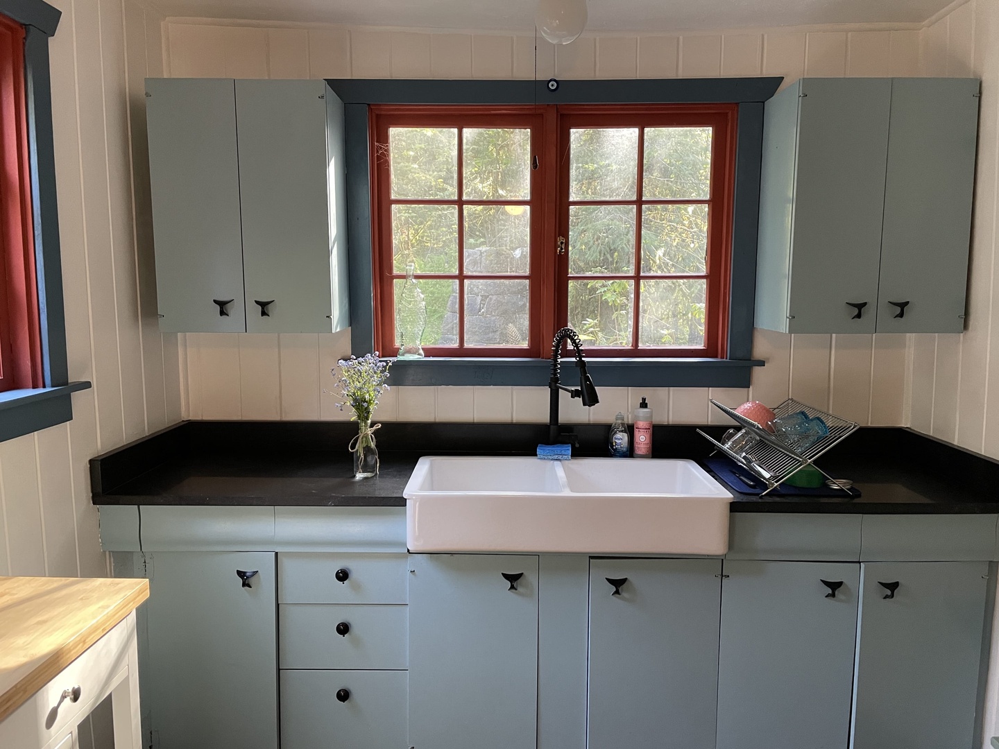 Brightwood Vacation Rentals, Springbrook Cabin - Kitchen overlooks the forest so even doing dishes will be relaxing!