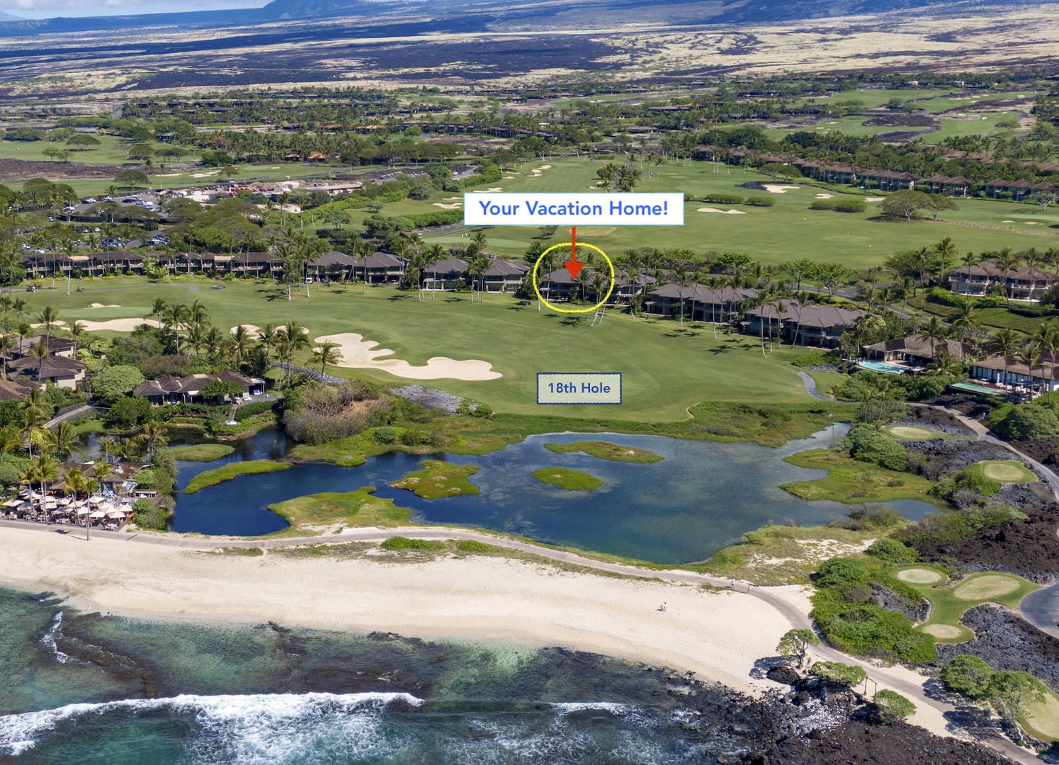 Kailua Kona Vacation Rentals, 3BD Golf Villa (3101) at Four Seasons Resort at Hualalai - Map of your front row luxury accommodations.