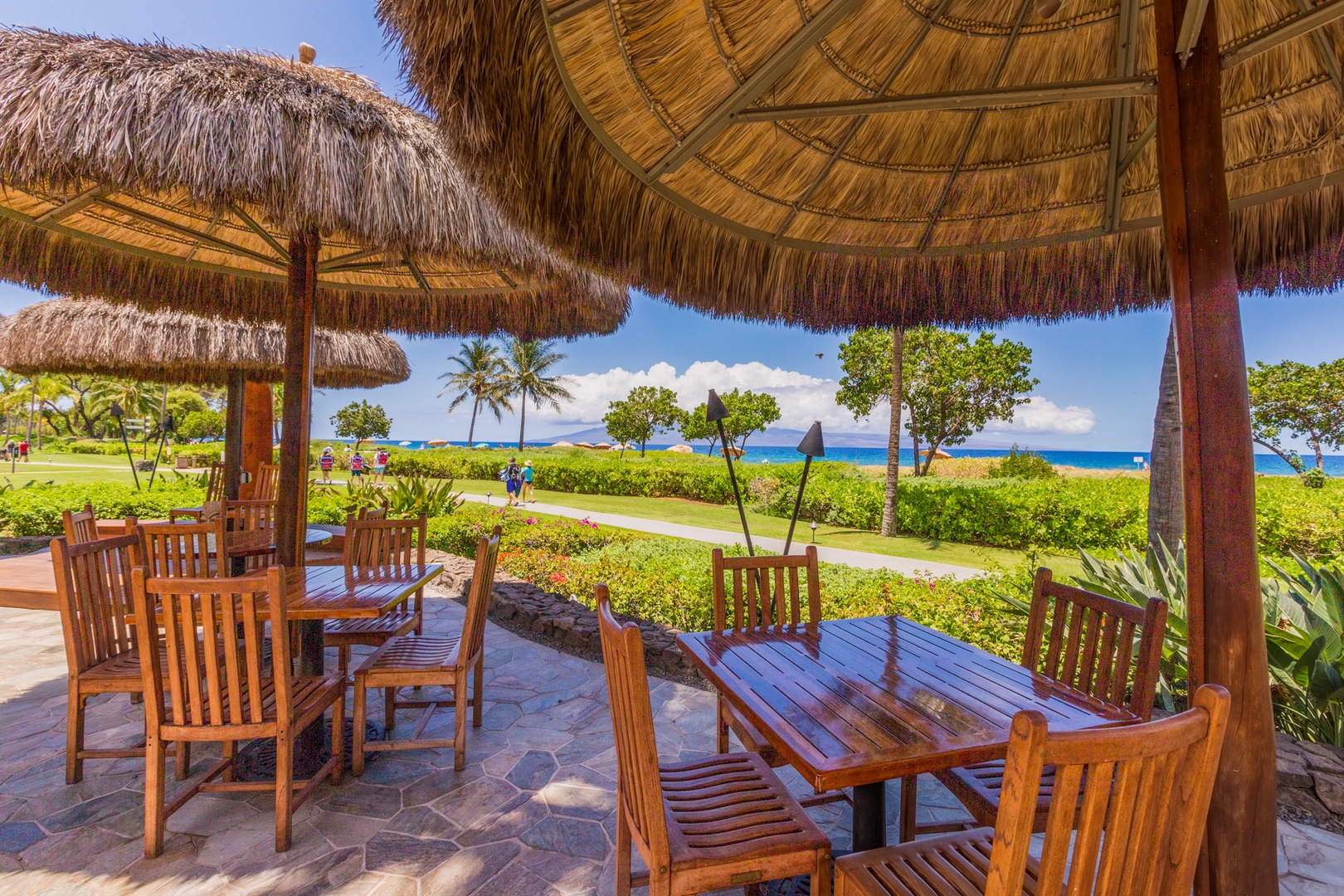 Lahaina Vacation Rentals, Honua Kai Konea 232 - The community area feature tropical-themed cabanas, perfect for al-fresco dining.