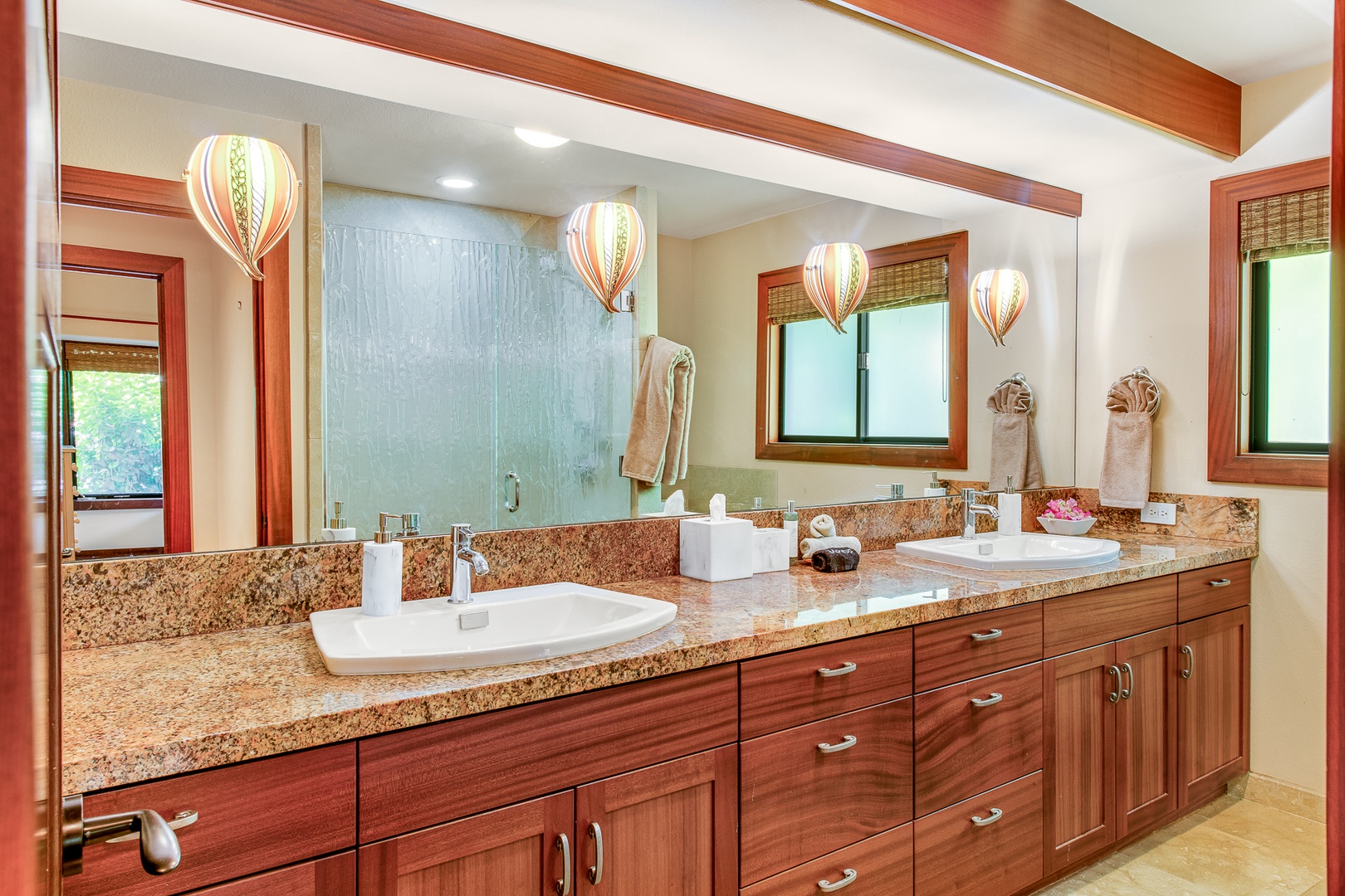 Kamuela Vacation Rentals, Olomana Hale at Kohala Ranch - A private ensuite bath with dual vanities, a large soaking tub, a separate water closet with a fancy Japanese toilet, and a spacious walk-in closet make pampering yourself a breeze!