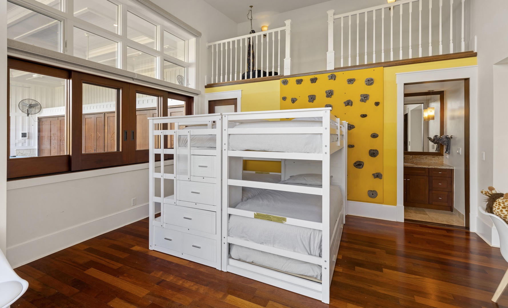 Kailua Vacation Rentals, Lanikai Villa** - Guest Bedroom 4 with two twins and two doubles - A perfect space for the kids!