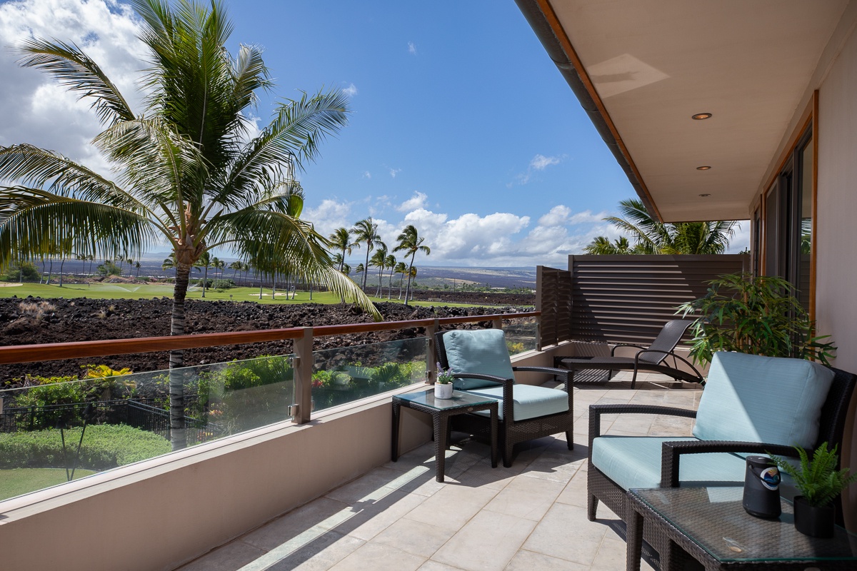 Kamuela Vacation Rentals, Laule'a at the Mauna Lani Resort #11 - Balcony for the upstairs nightly rooms