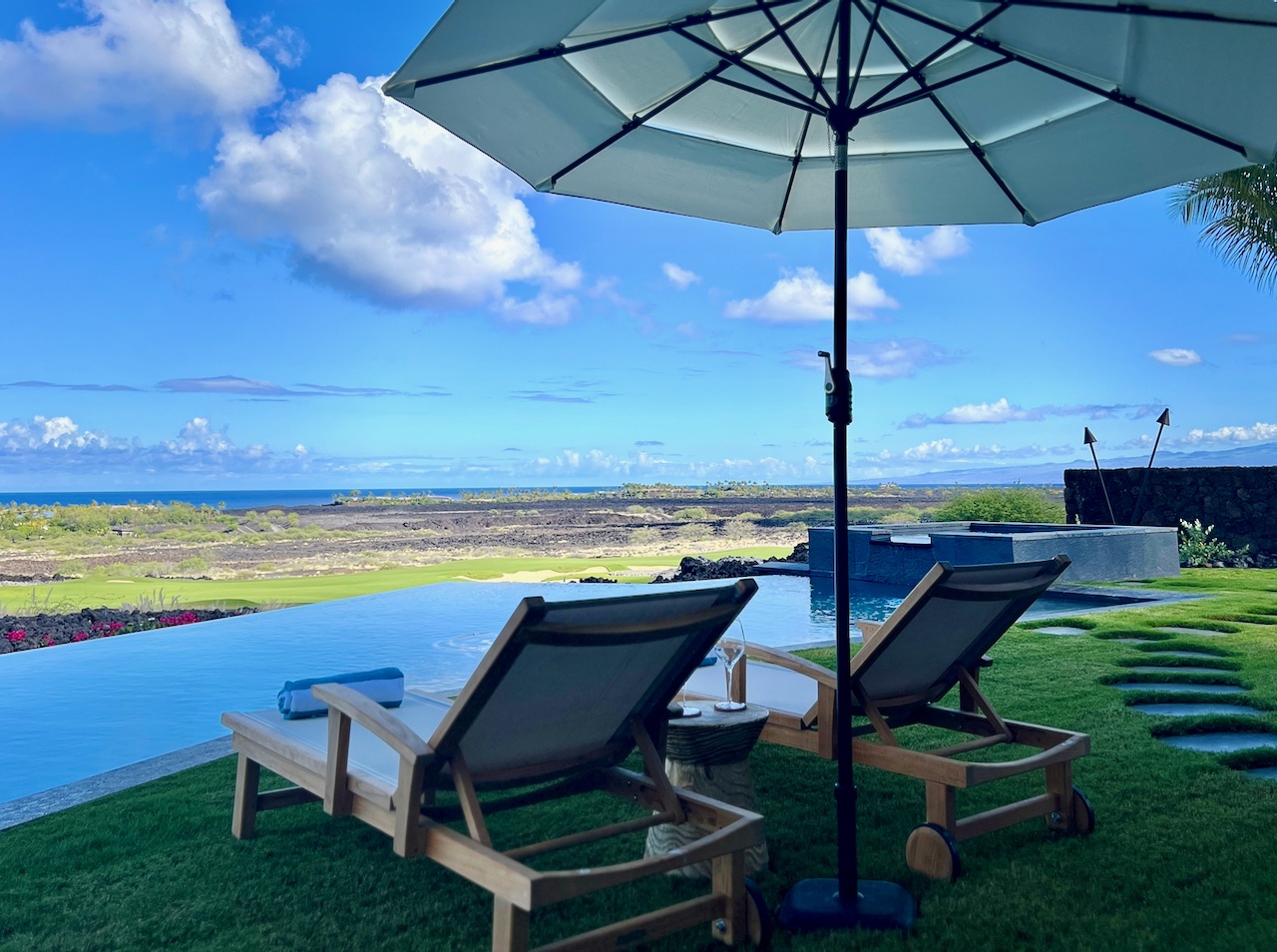 Kailua Kona Vacation Rentals, 4BR Luxury Puka Pa Estate (1201) at Four Seasons Resort at Hualalai - Indulge in ultimate relaxation as you enjoy breathtaking views.