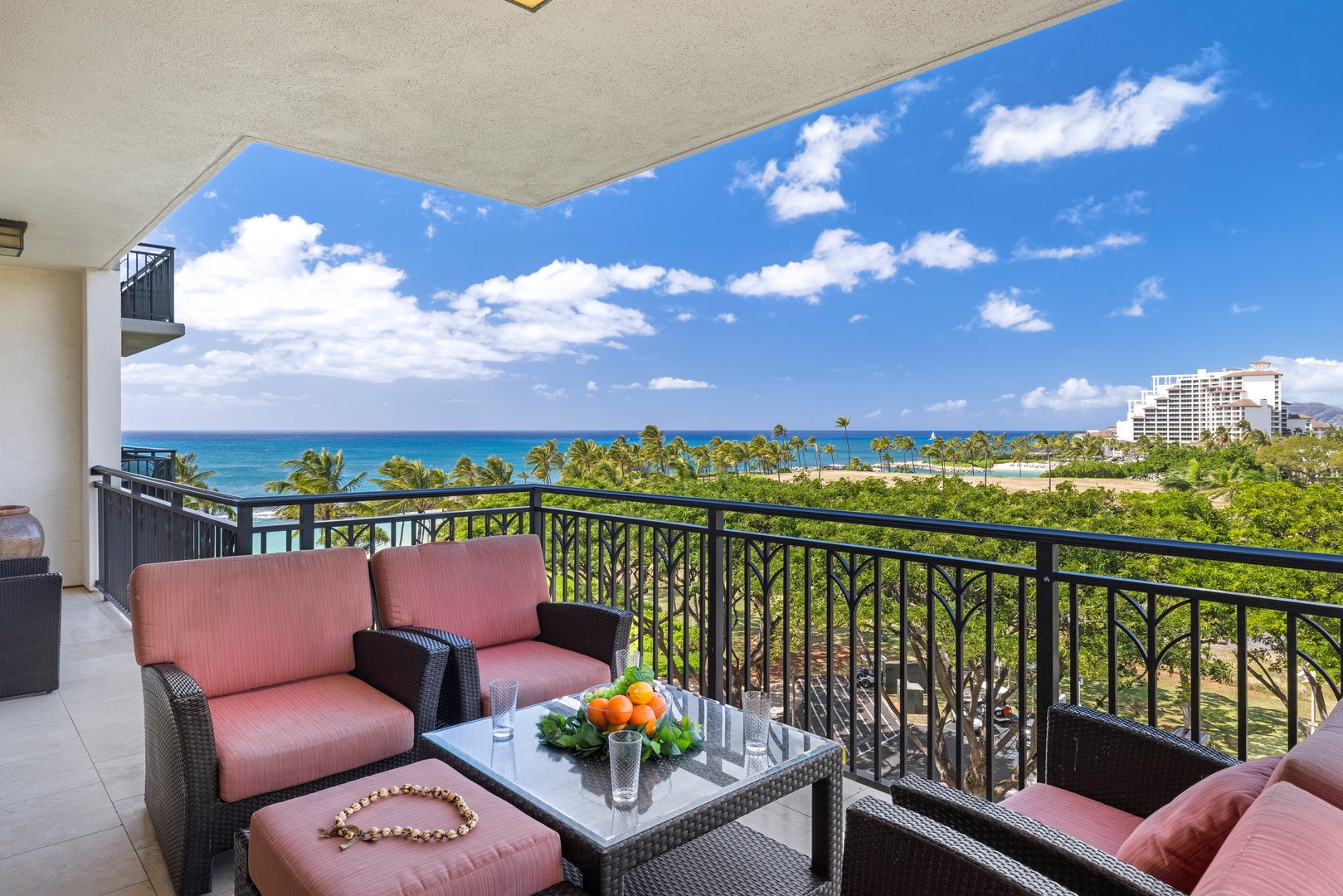 Kapolei Vacation Rentals, Ko Olina Beach Villas B602 - The incredible ocean views from the lanai.