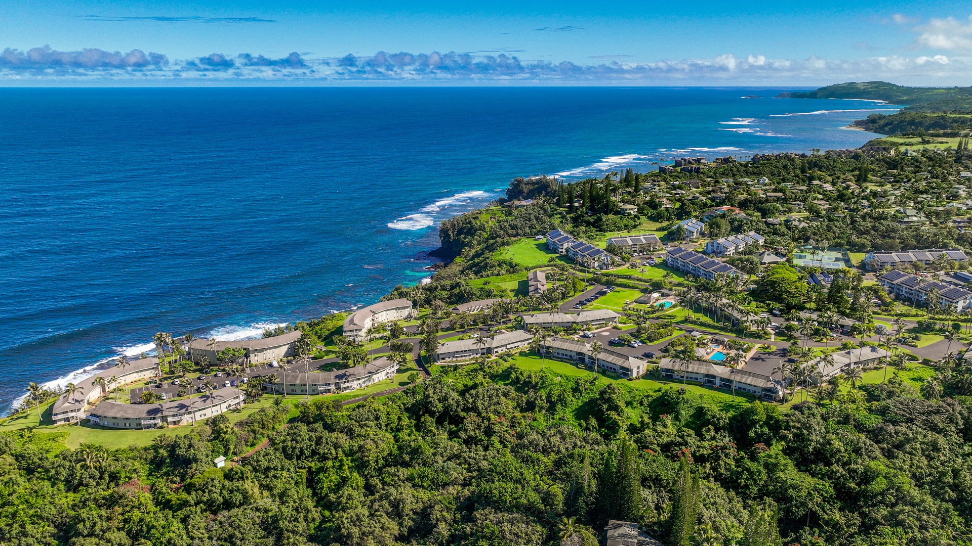 Princeville Vacation Rentals, Alii Kai 7201 - Aerial shot of the area.