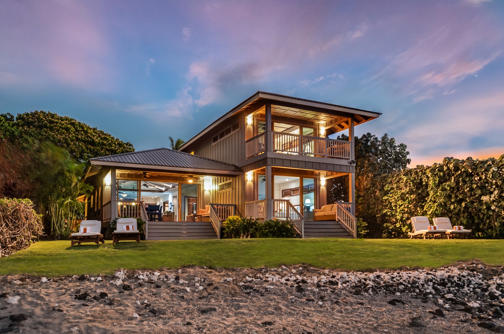 Kamuela Vacation Rentals, 3BD Estate Home at Puako Bay (10D) - Twilight is Always a Magical Time in Hawaii