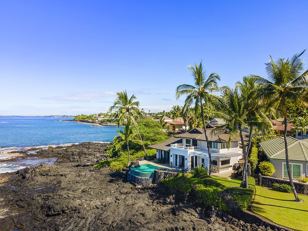 Kailua Kona Vacation Rentals, Ali'i Point #9 - Aerial view of the home from South to North